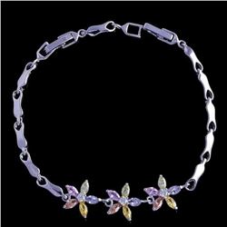 Multi-colored Spring Flower Bracelet