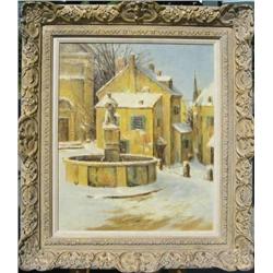 David Harris (Canadian, 20th Century) Village fou