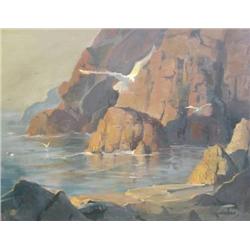Philip G. Shumaker (American, 1921-1967) Gulls in