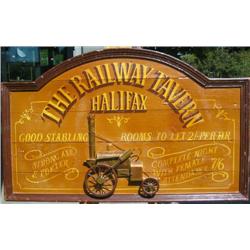 20th Century Folk Art Sign Railway Tave