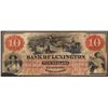 1860 $10 Bank of Lexington North Carolina Obsolete Note