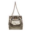 Chanel Gray Metallic Crackled Calfskin Perforated Leather Drill Shoulder Bag