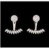 0.58 ctw Diamond Earrings - 14KT White Gold