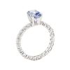 Image 4 : 2.84 ctw Sapphire and Diamond Ring - 14KT White Gold