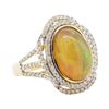 Image 1 : 5.05 ctw Opal and Diamond Ring - 14KT Yellow Gold