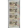 Image 1 : Uncut Sheet of (4) State of Louisiana Baby Bond Obsolete Notes