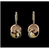 Image 1 : 14KT Two-Tone Gold 1.53 ctw Diamond Earrings