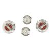 Image 6 : 14k White Gold 3.28 ctw Round Garnet  Simple 7.06mm Stud Earrings