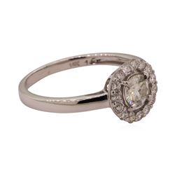 0.50 ctw Moissanite Ring - 14KT White Gold