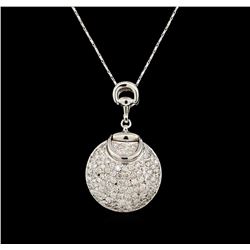 14KT White Gold 2.75 ctw Diamond Pendant With Chain