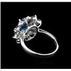 Image 3 : 14KT White Gold 3.09 ctw Tanzanite and Diamond Ring