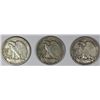 Image 2 : (3) WALKING LIBERTY HALF DOLLARS
