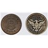 Image 2 : 1867 TWO CENT AND 1896-O QUARTER