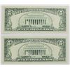 Image 2 : TWO 1969-C $5.00 ATLANTA FEDERAL RESERVE NOTES