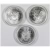 Image 2 : THREE COLORIZED AMERICAN SILVER EAGLES