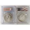 Image 2 : (2) AMERICAN SILVER EAGLES