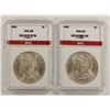 Image 1 : 1886 AND 1896 MORGAN SILVER DOLLARS