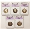 Image 1 : KENNEDY HALF DOLLAR LOT: 5 COINS TOTAL