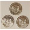 Image 2 : TWO 2019 AND ONE 2014 AMERICAN SILVER EAGLES