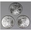 Image 1 : (3) 2008 AMERICAN SILVER EAGLES