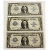 Image 1 : (3) 1923 $1.00 SILVER CERTIFICATES