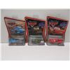 Image 1 : 3 Disney Cars Sarge Dinoco Helicopter Dirt Track McQueen