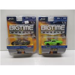 2 Big Time Muscle Cars 1:64 Scale