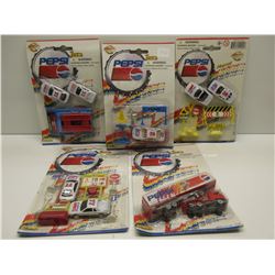 5 Pepsi Toy Racing Sets