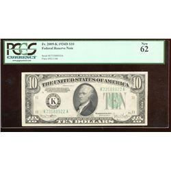 1934D $10 Dallas Federal Reserve Note PCGS 62