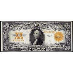 1922 $20 Gold Certificate Note