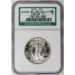 1943 Walking Liberty Half Dollar Coin NGC MS67