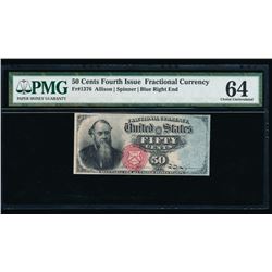 50 Cent Fourth Issue Fractional Note PMG 64