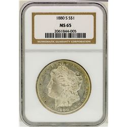 1880-S $1 Morgan Silver Dollar Coin NGC MS65