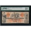 Image 1 : 1861 $10 Confederate States of America Note PMG 25