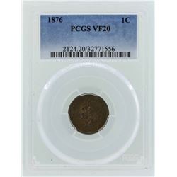 1876 Indian Head Cent Coin PCGS VF20