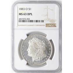 1883-O $1 Morgan Silver Dollar Coin NGC MS63DPL