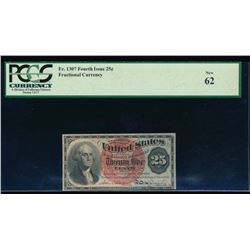 25 Cent Fourth Issue Fractional Note PCGS 62