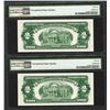 Image 2 : Lot of (2) Consecutive 1953C $2 Legal Tender Notes Fr.1512 PMG Gem Uncirculated 66EPQ