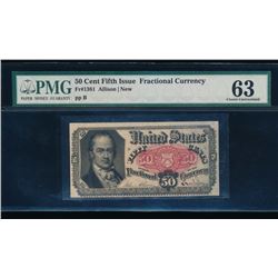 50 Cent Fifth Issue Fractional Note PMG 63