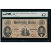 Image 1 : 1861 $10 Confederate States of America Note PMG 25
