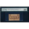 Image 1 : 25 Cent First Issue Fractional Note PMG 58EPQ