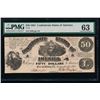 Image 1 : 1861 $50 Confederate States of America Note PMG 63