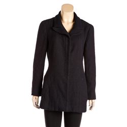 Chanel Navy Blue Tweed Mid-Length Jacket