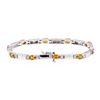 Image 2 : 4.03 ctw Citrine Quartz And Diamond Bracelet - 14KT White Gold