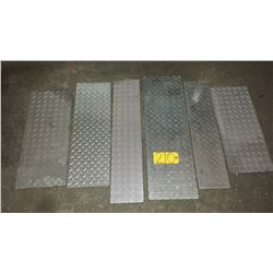 Lot of assorted Aluminum checker Plate