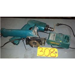 Makita Set of Drill and 3"3/8 Circular Saw with charger (tested)