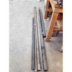 Lot of 2 High Tensil Steel Bar 2"dia. / 1 flat bar 1" x 3" x 6' / Nylon Bar mos 2 3" x 12' (worth 15