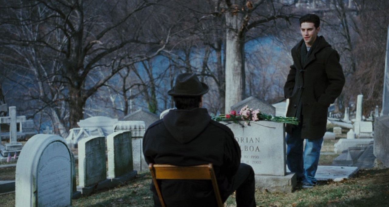 Talia Shire 'Adrian Balboa' headstone from Rocky Balboa with large ...