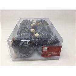  Home Accents Holiday 6 Piece Shatter Resistant Cable Knit Ornaments