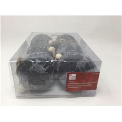 Home Accents Holiday 6 Piece Shatter Resistant Cable Knit Ornaments